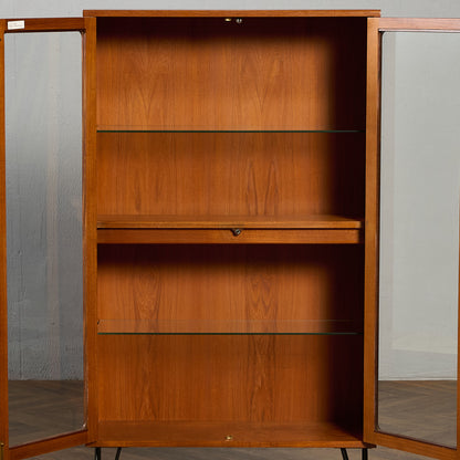 Fresco ガラス ブックケース カスタム アイアン ヘアピンレッグ