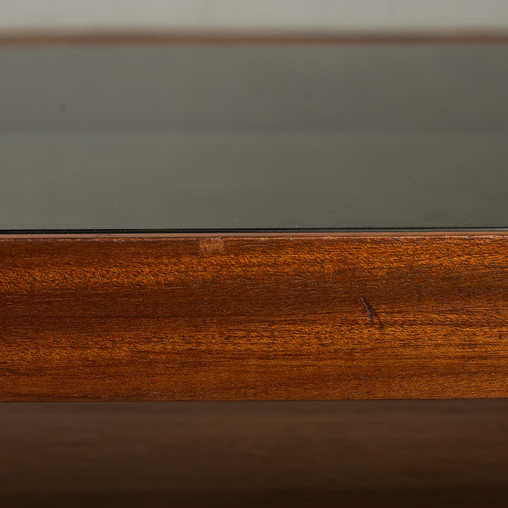 ヴィンテージ スモークガラストップ コーヒーテーブル