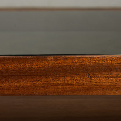 ヴィンテージ スモークガラストップ コーヒーテーブル