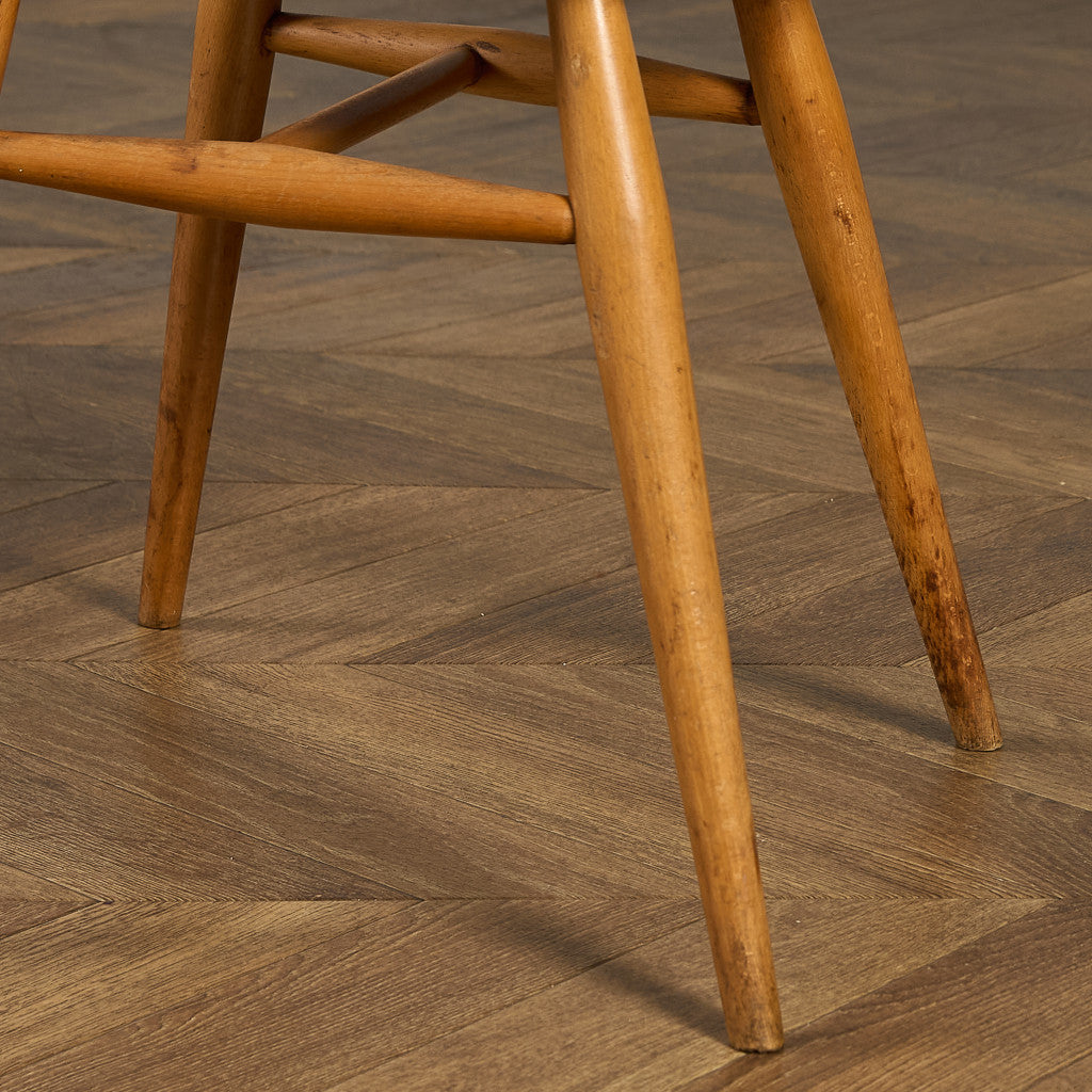 ヴィンテージ 4本 スポーク フープバックチェア ネイビーブルーラベル