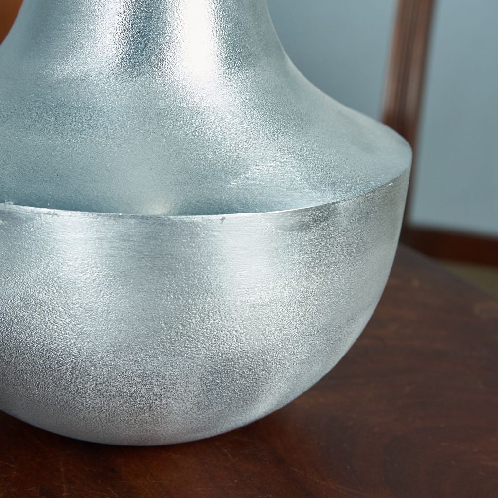 SILVER COLOR FLOWER POT