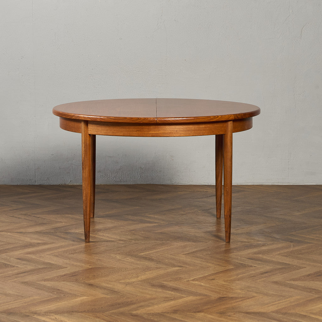 エクステンション ラウンド ダイニングテーブル 天板再塗装済み