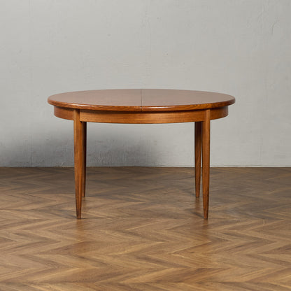 エクステンション ラウンド ダイニングテーブル 天板再塗装済み