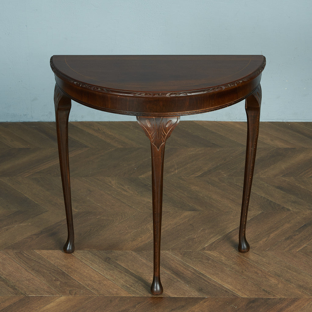 英国製 ハーフムーンテーブル