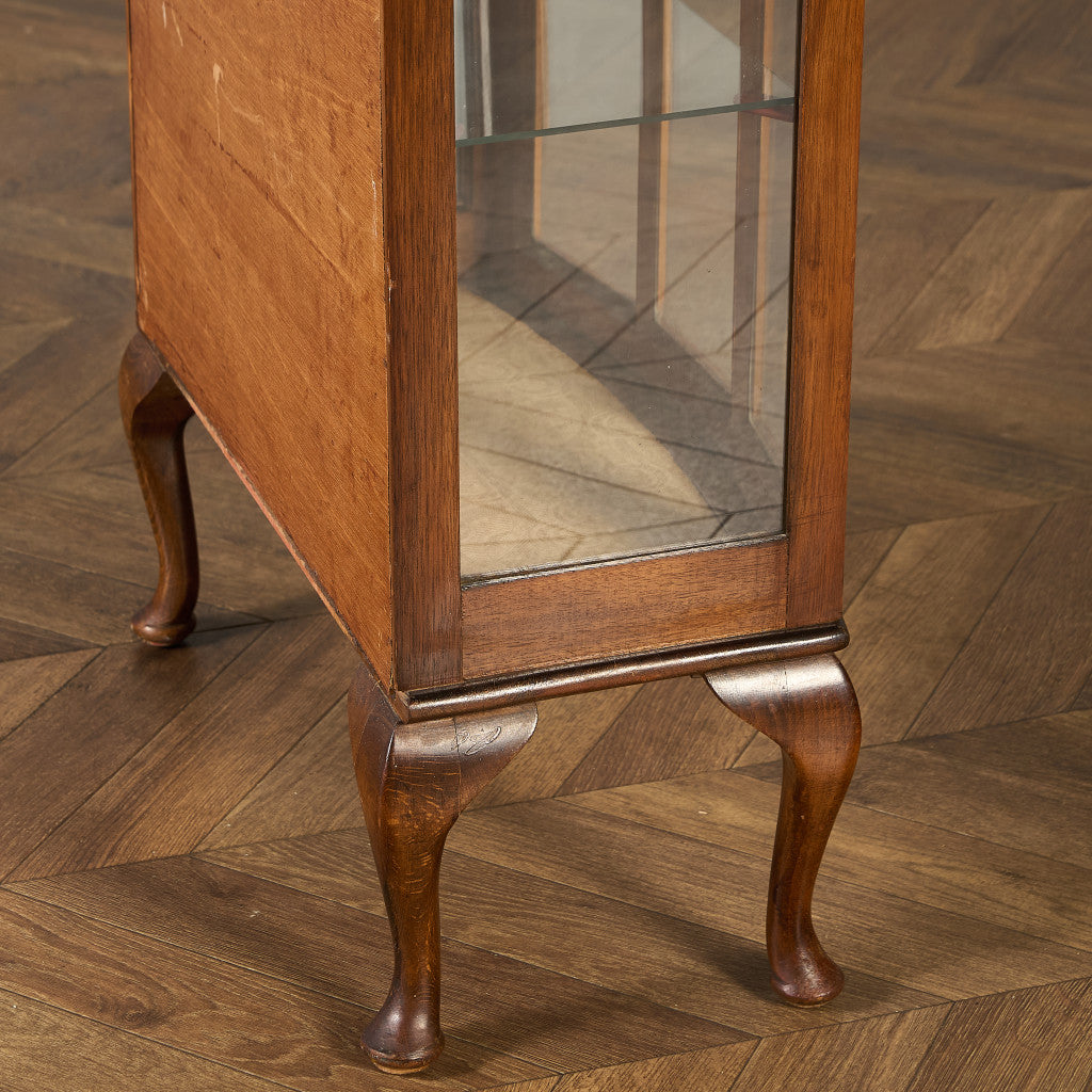 英国 クラシック ディスプレイ ガラス キャビネット