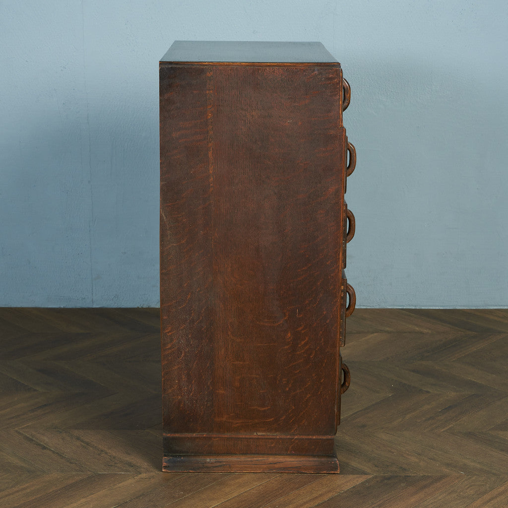 英国 アンティーク 5段 チェスト #84056