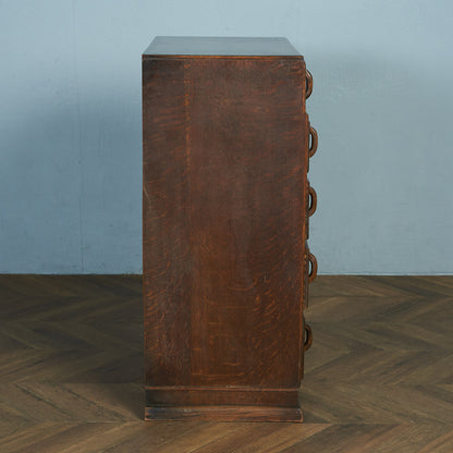 英国 アンティーク 5段 チェスト #84056