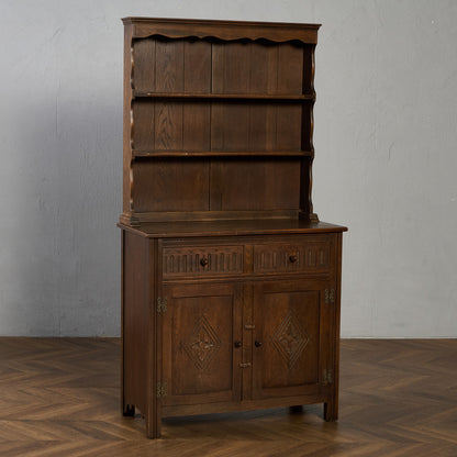 オーク材 ウェルシュドレッサー 食器棚