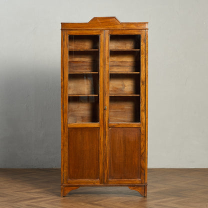 英国 クラシック オーク材 ブックケース 食器棚