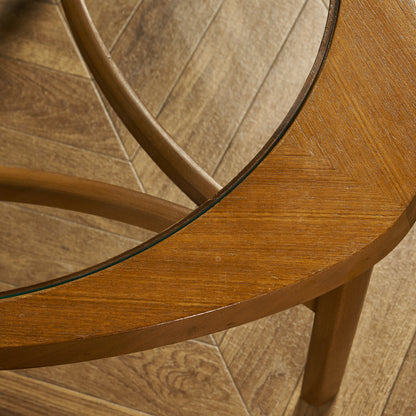 ヴィンテージ トライアングル ガラストップ テーブル