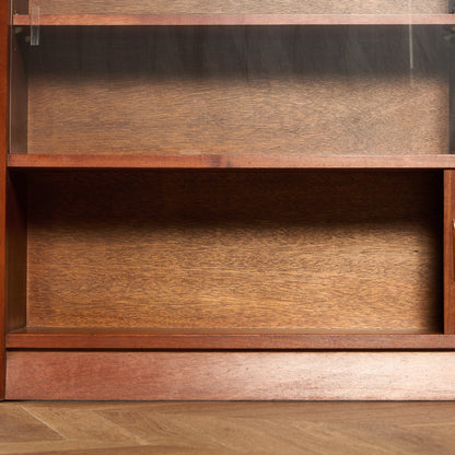 英国 ヴィンテージ ガラス キャビネット