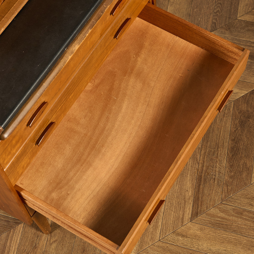 英国 ヴィンテージ 蛇腹扉 ライティングビューロー