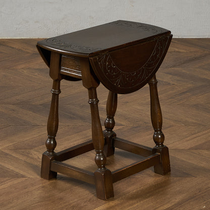 英国 クラシック ターントップ ドロップリーフ サイドテーブル
