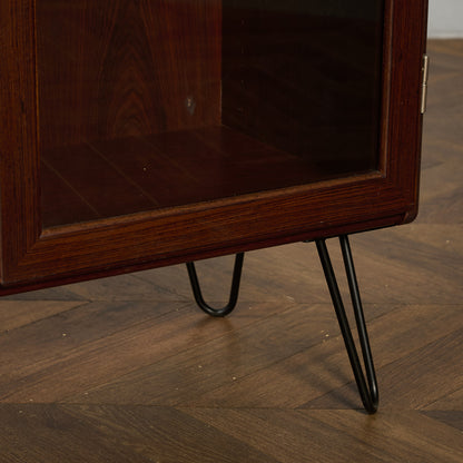 デンマーク ヴィンテージ ブックケース カスタム アイアンヘアピンレッグ