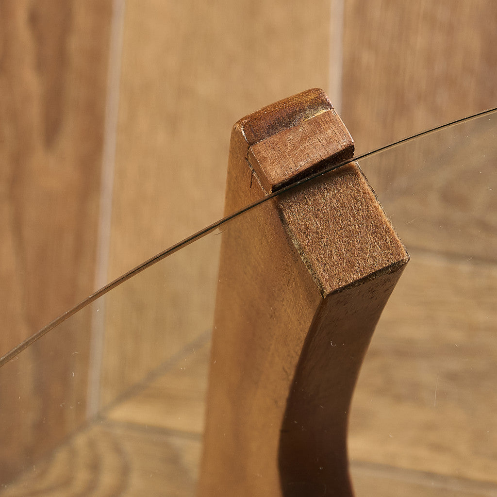 英国 ヴィンテージ ガラストップ コーヒーテーブル