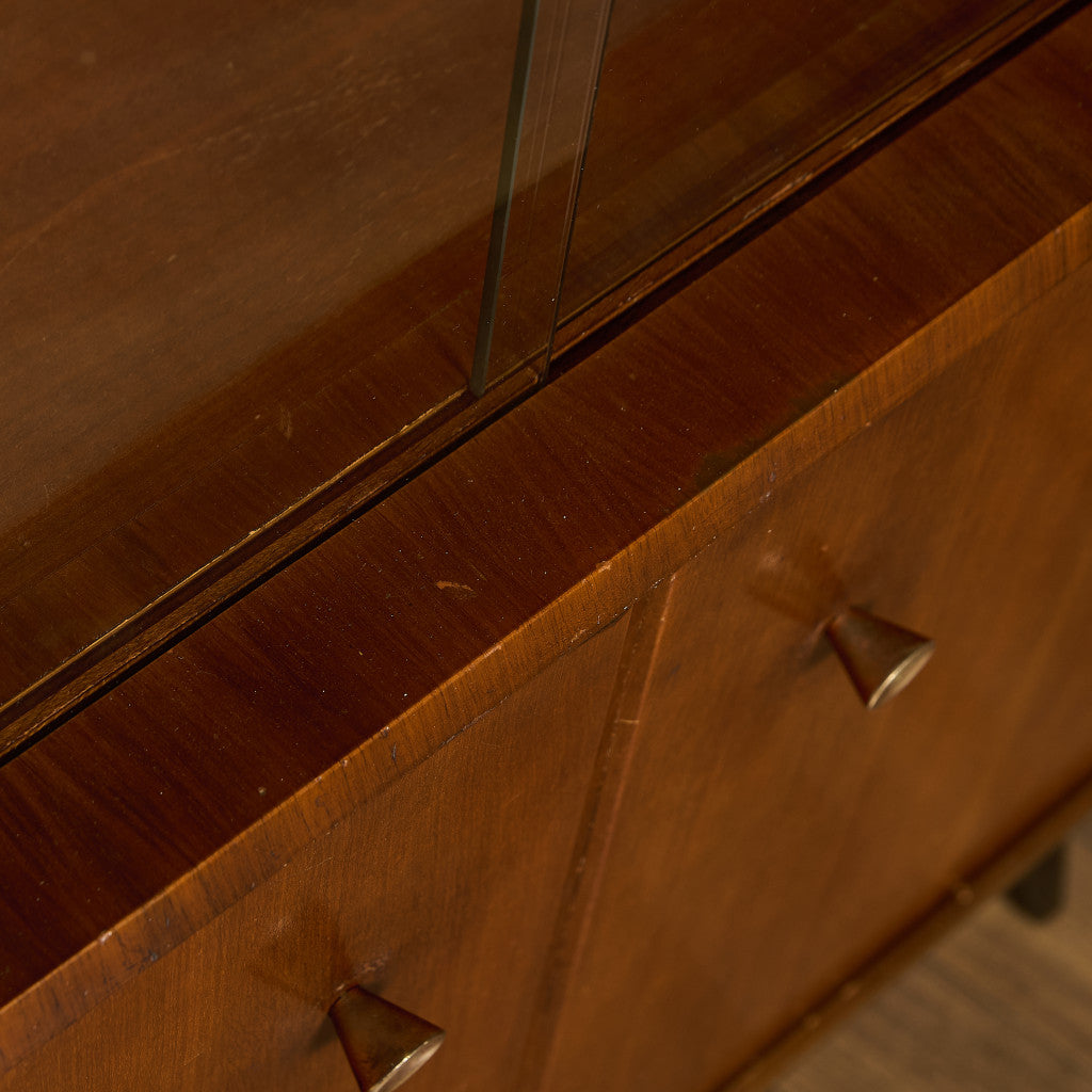 ヴィンテージ ガラス キャビネット ブックケース