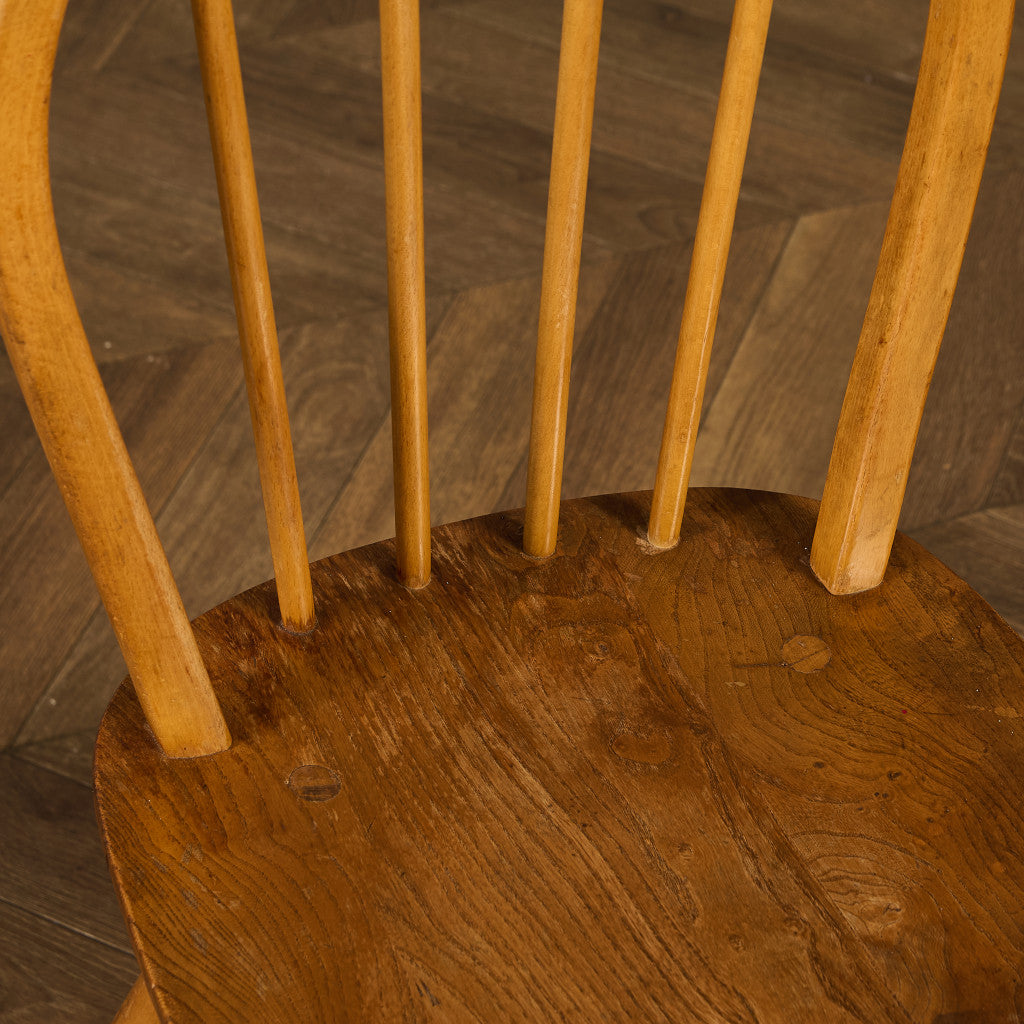 ヴィンテージ 4本 スポーク フープバックチェア ラウンドゴールドラベル