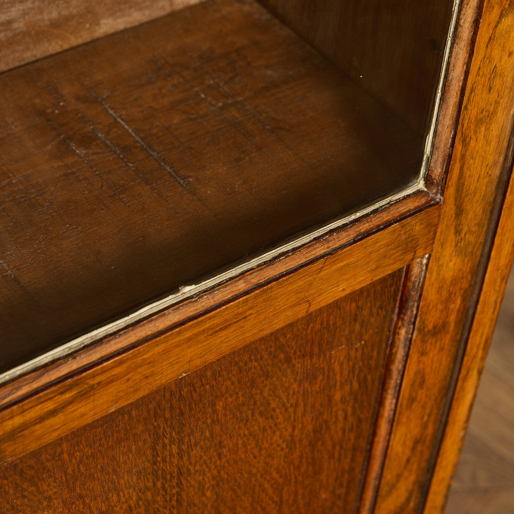 英国 クラシック オーク材 ブックケース 食器棚