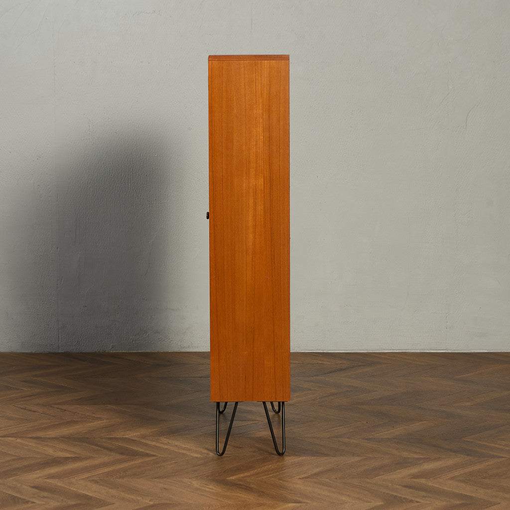 Fresco ガラス ブックケース カスタム アイアン ヘアピンレッグ