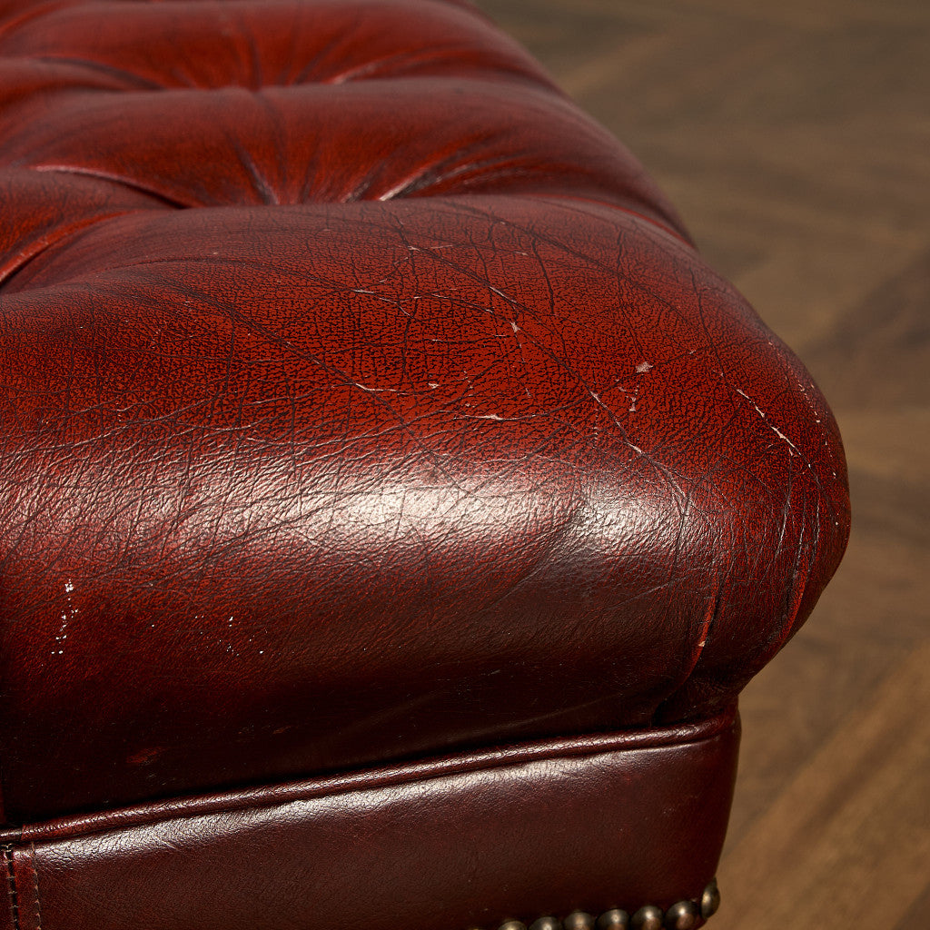 英国 クラシック チェスターフィールド スツール #83791