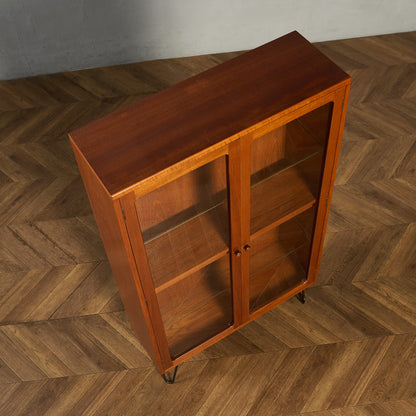 Fresco ガラス ブックケース カスタム アイアン ヘアピンレッグ