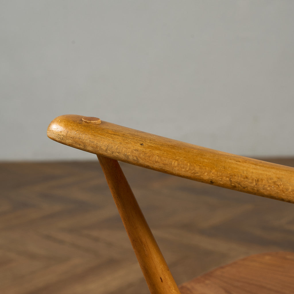 アーコール ERCOL ヴィンテージ クエーカー アームチェア ネイビーブルーラベル #89764