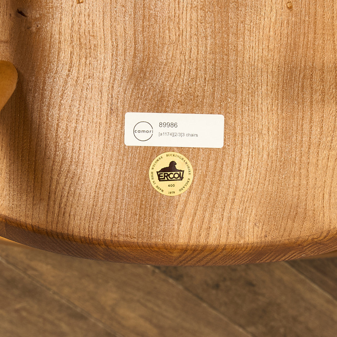 ヴィンテージ 4本 スポーク フープバックチェア ラウンドゴールドラベル