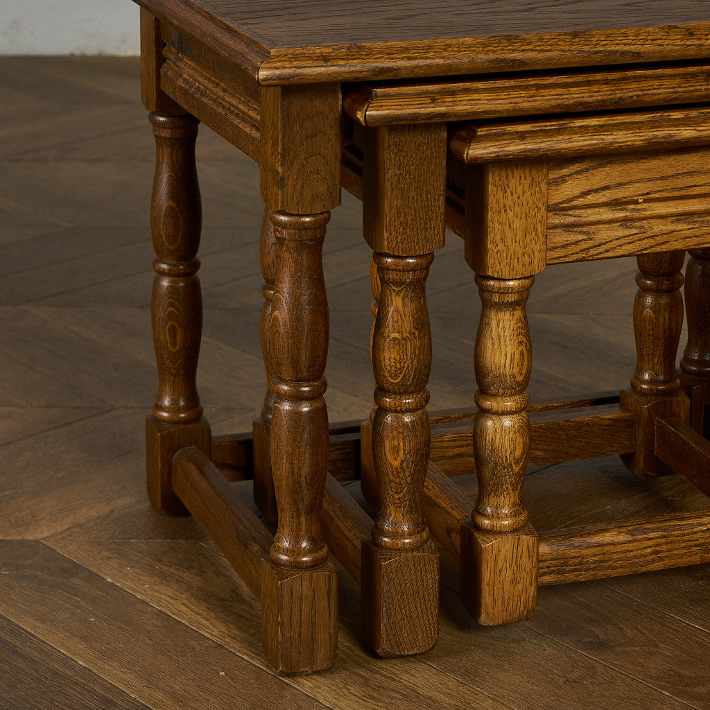 英国 クラシック オーク材 ネストテーブル #89838