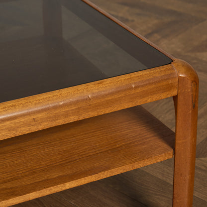 メイヤー myer ヴィンテージ スモーク ガラストップ コーヒーテーブル #91640