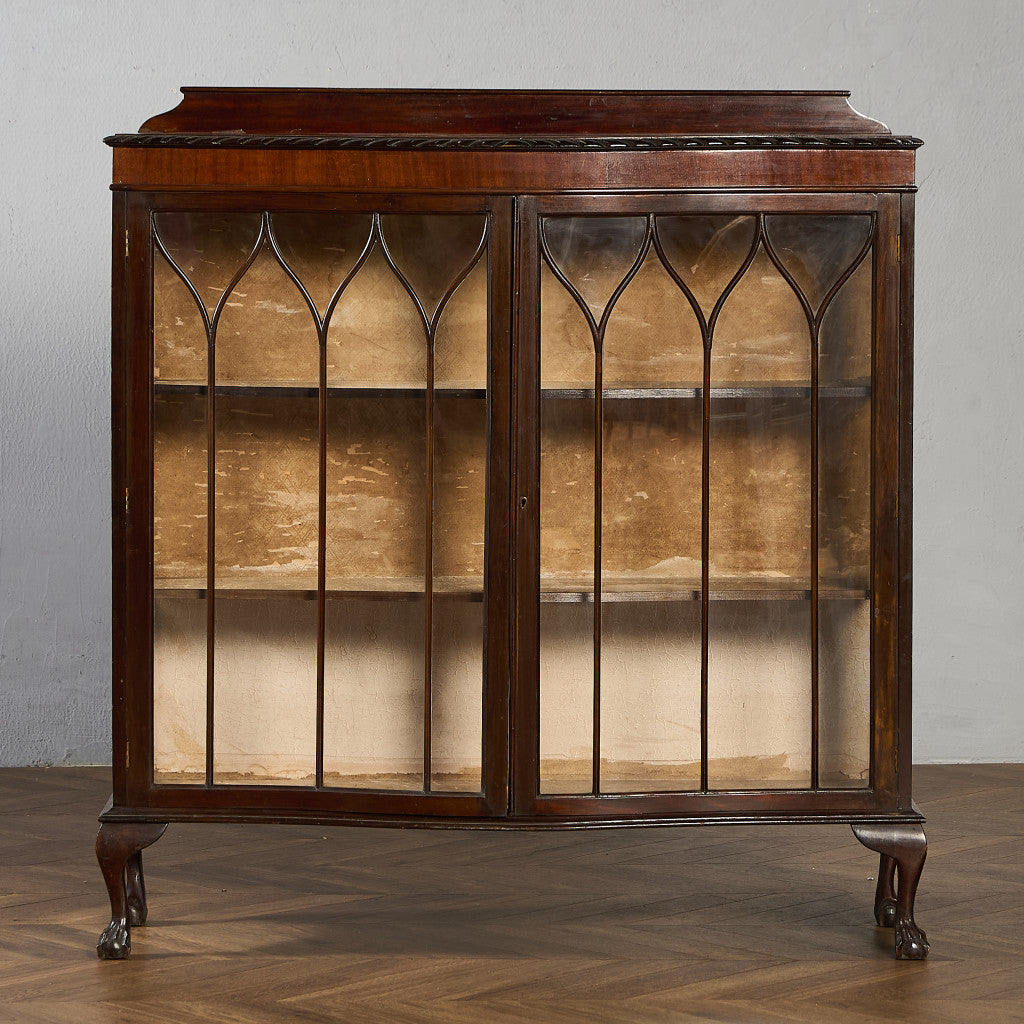 ※最終価格※【展示品】ヴィンテージ　ガラスキャビネット キャビネット 収納棚 ガラスキャビネット ブラック シルバー 収納