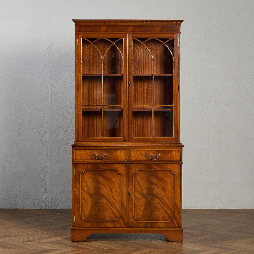 英国 クラシック エドワーディアン ブックケース 食器棚