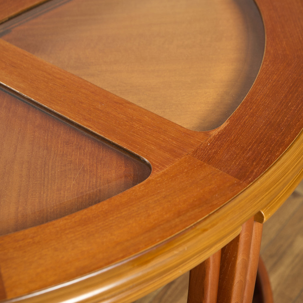 ヴィンテージ ガラストップ ネスト コーヒーテーブル