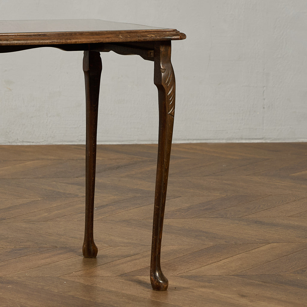 英国 クラシック ガラストップ ネストテーブル