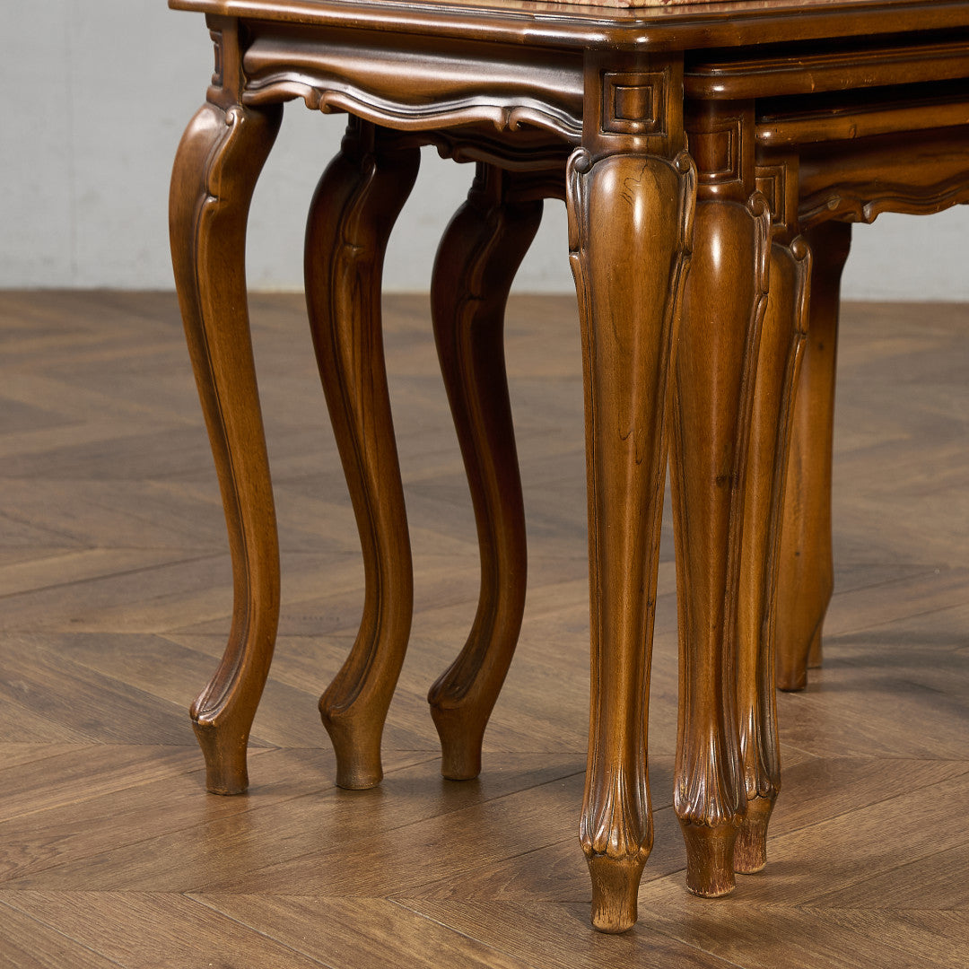 英国 クラシック 大理石 ネストテーブル サイドテーブル #96617