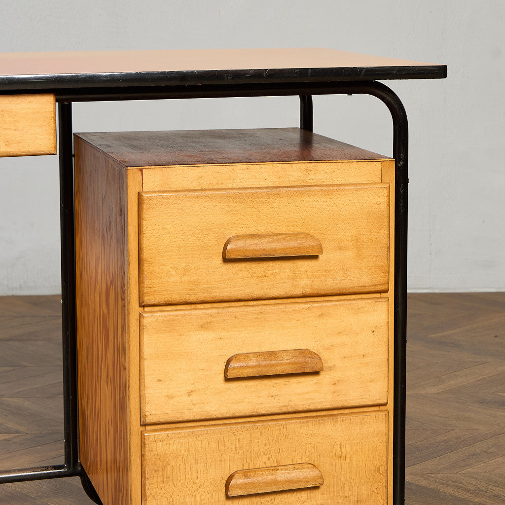 オランダヴィンテージ 片袖デスク