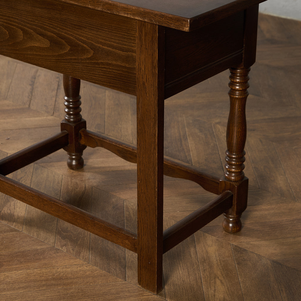 英国 クラシック オーク材 サイドテーブル