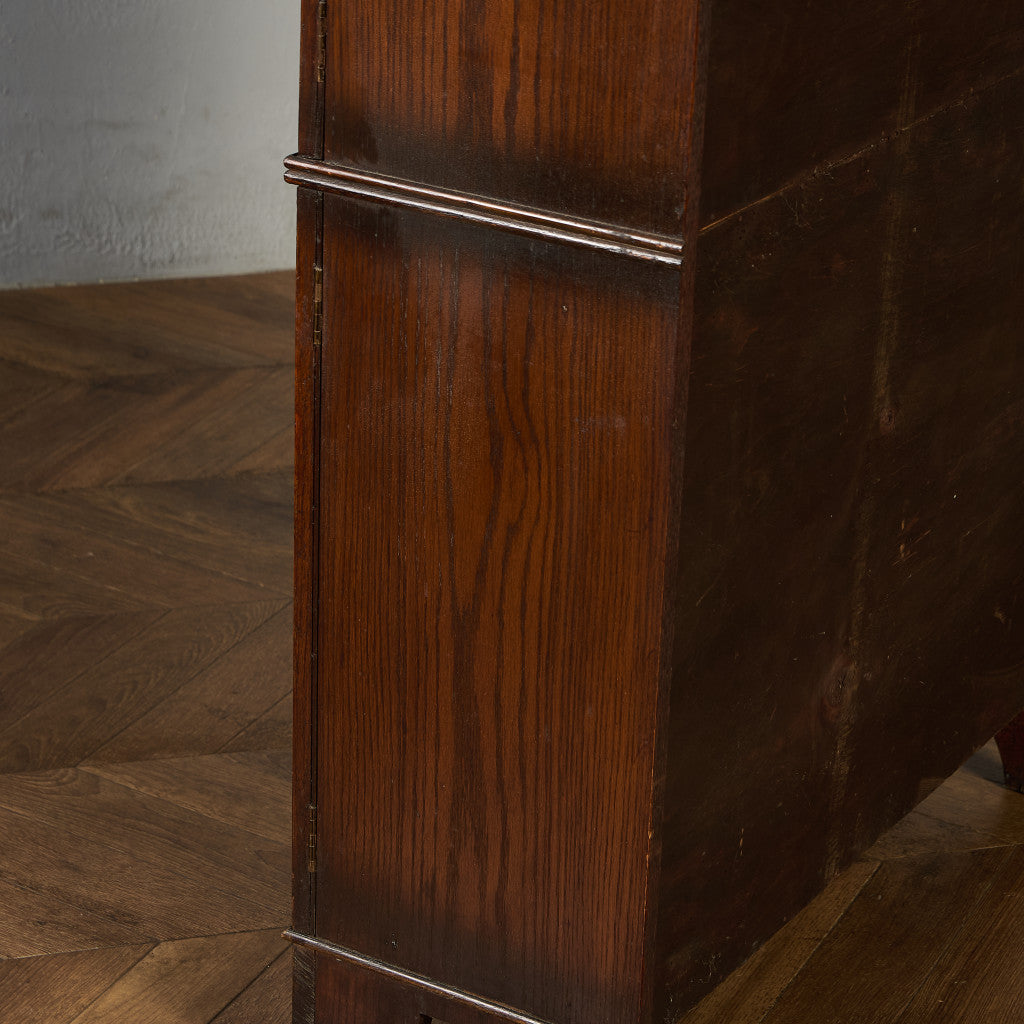 英国アンティーク　家具　ブックケース　食器棚　収納 アンティーク南仏家具、豪華なビューローブックケース（本棚・デスク