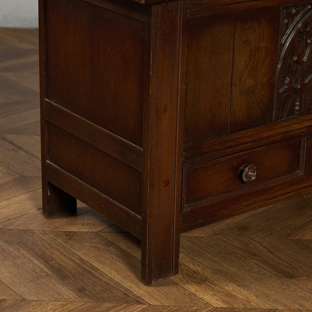 英国 クラシック オーク材 ブランケットボックス