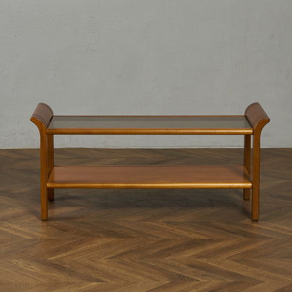 英国 ヴィンテージ スモーク ガラストップ コーヒーテーブル センターテーブル