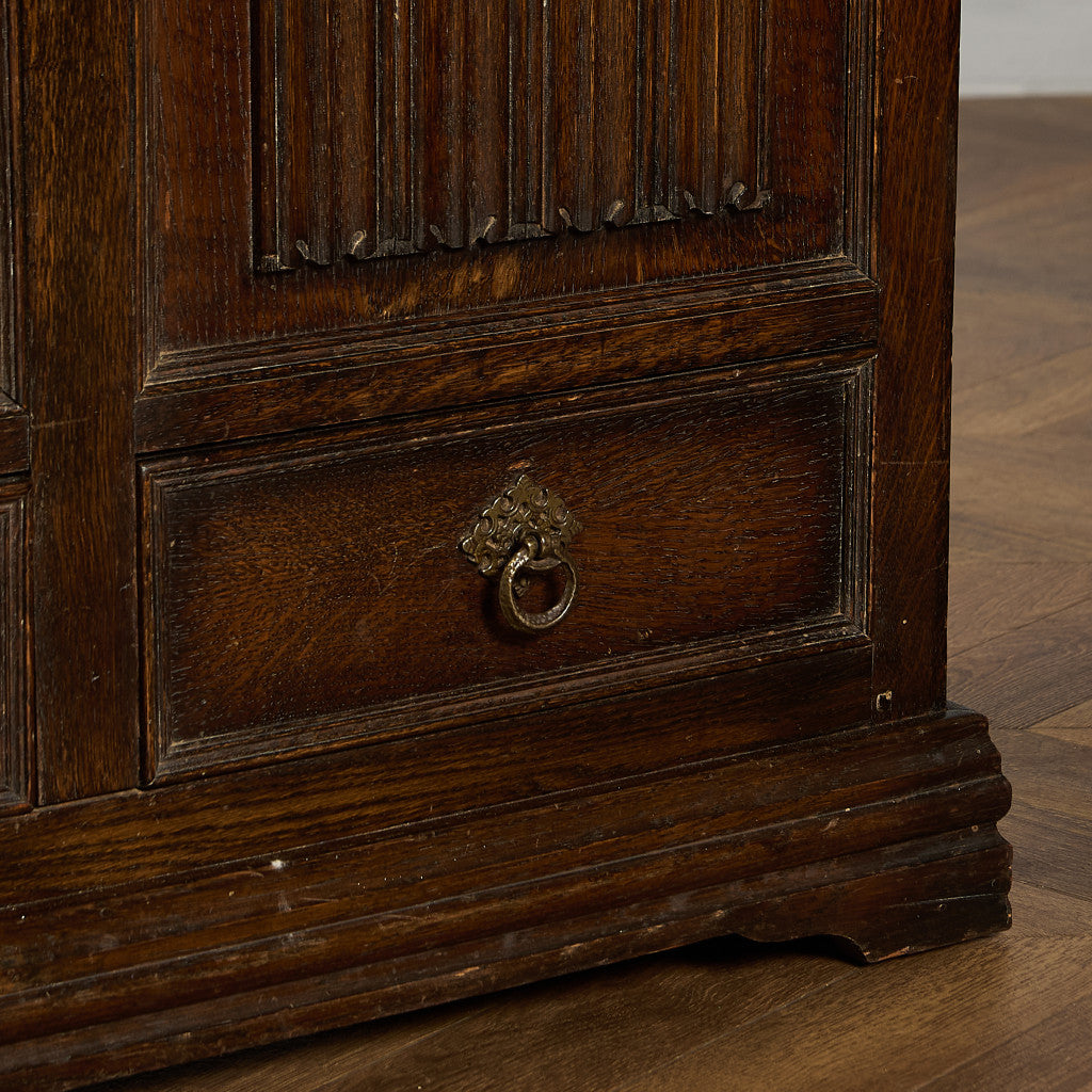 英国 クラシック オーク材 ブランケットボックス