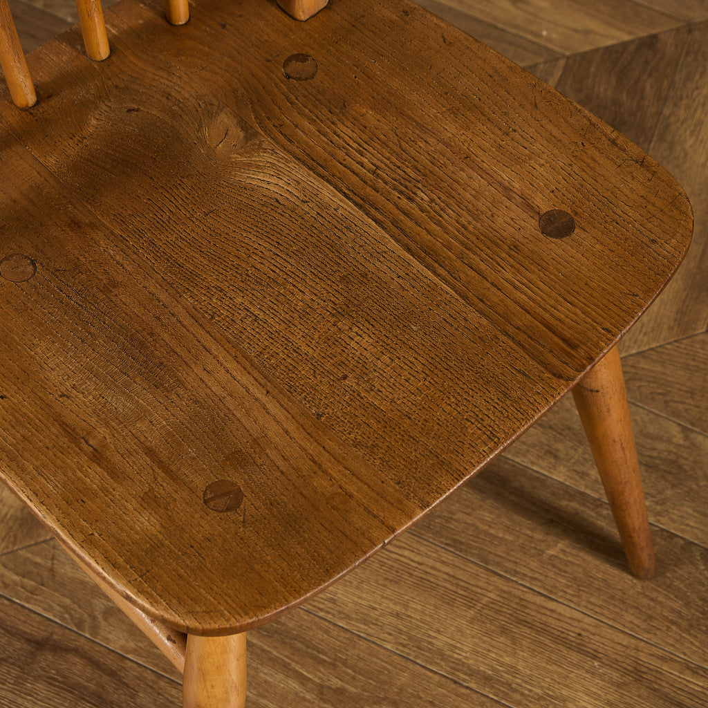 ヴィンテージ 4本 スポーク フープバックチェア ネイビーブルーラベル