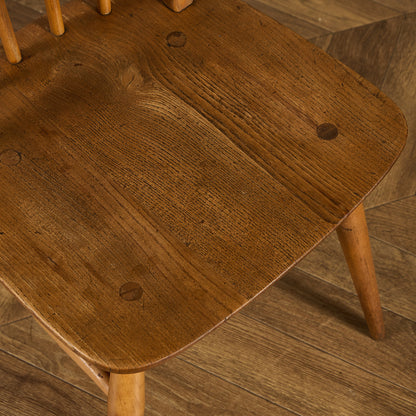 ヴィンテージ 4本 スポーク フープバックチェア ネイビーブルーラベル