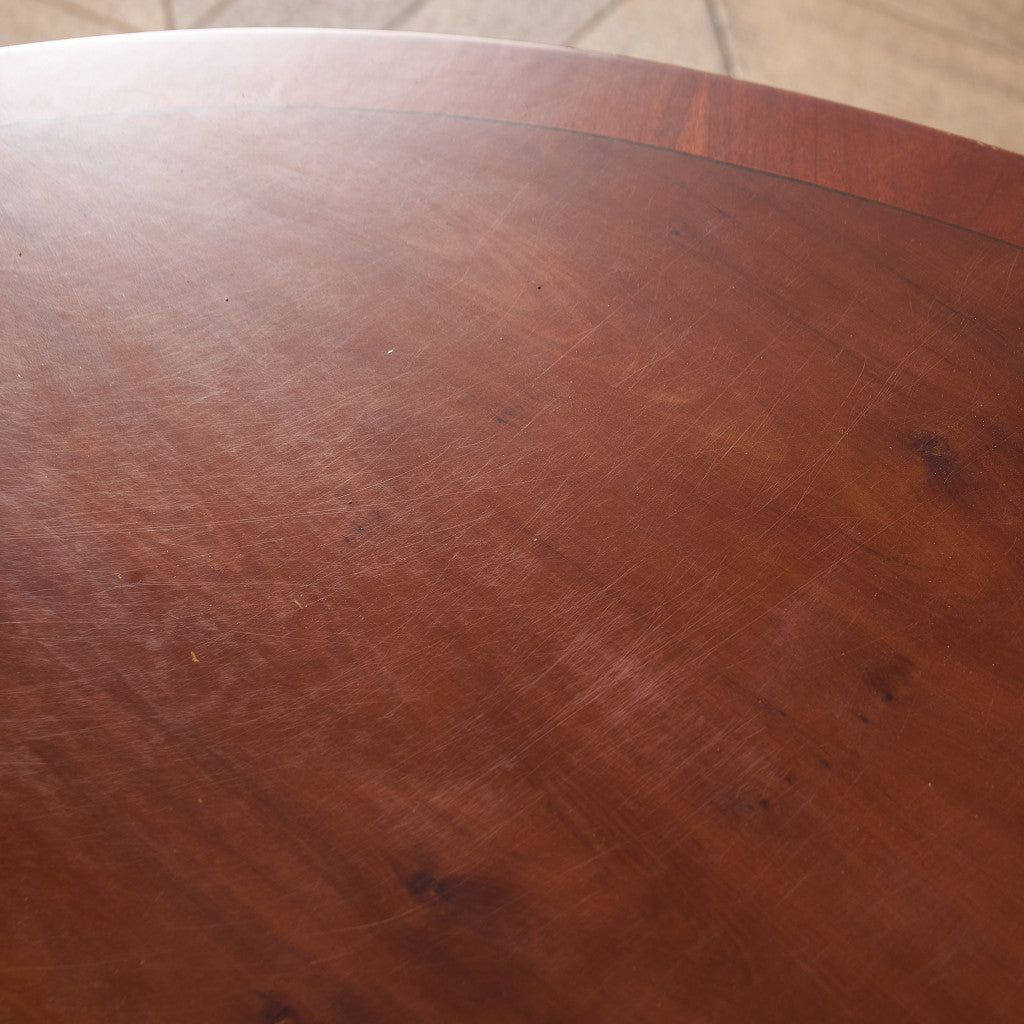 英国 クラシック イチイ材 オーバル センターテーブル