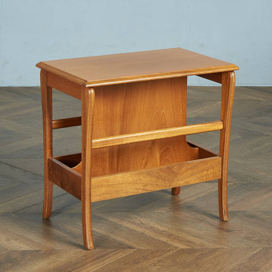 英国ヴィンテージ マガジンラック付き サイドテーブル