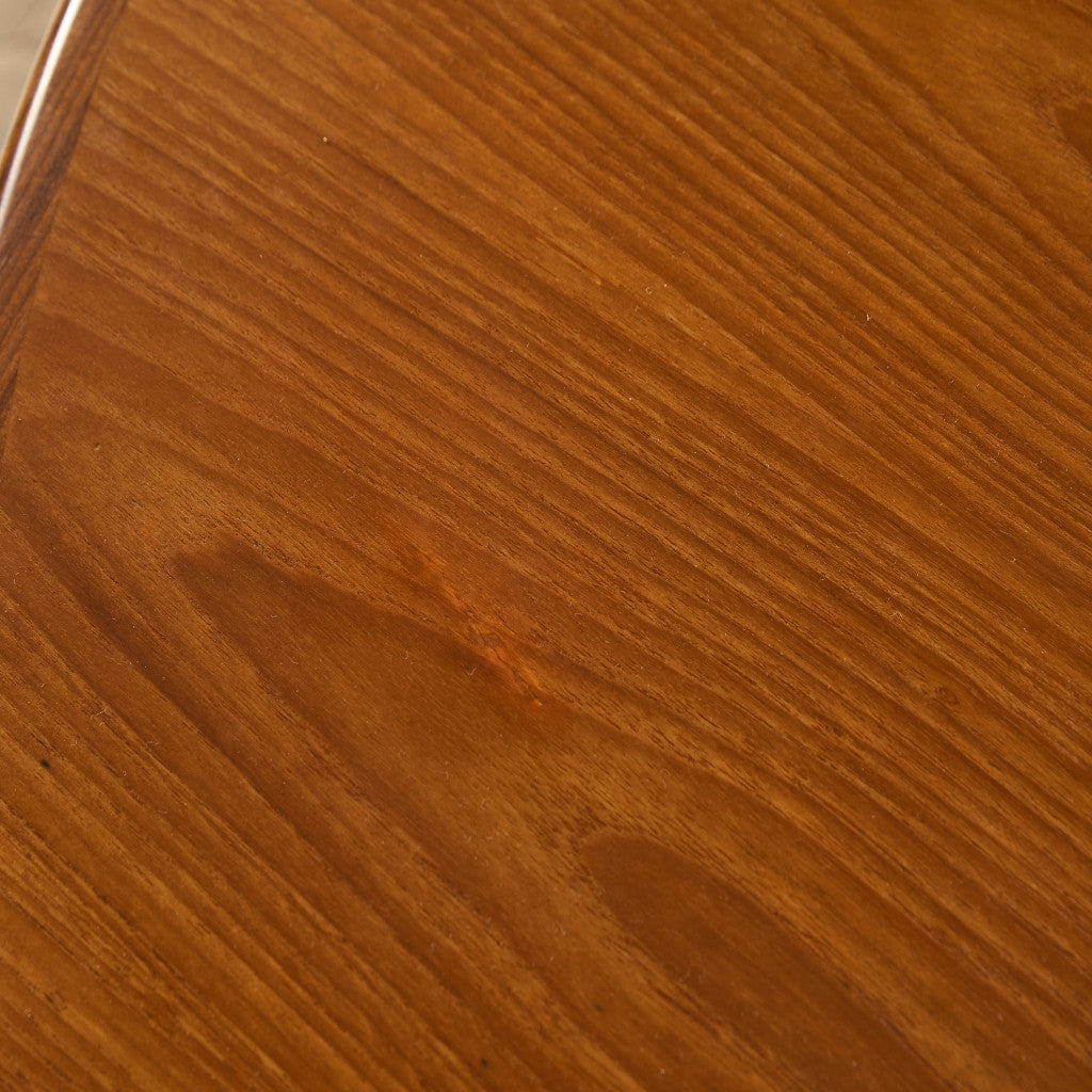 エクステンション ラウンド ダイニングテーブル 天板再塗装済み