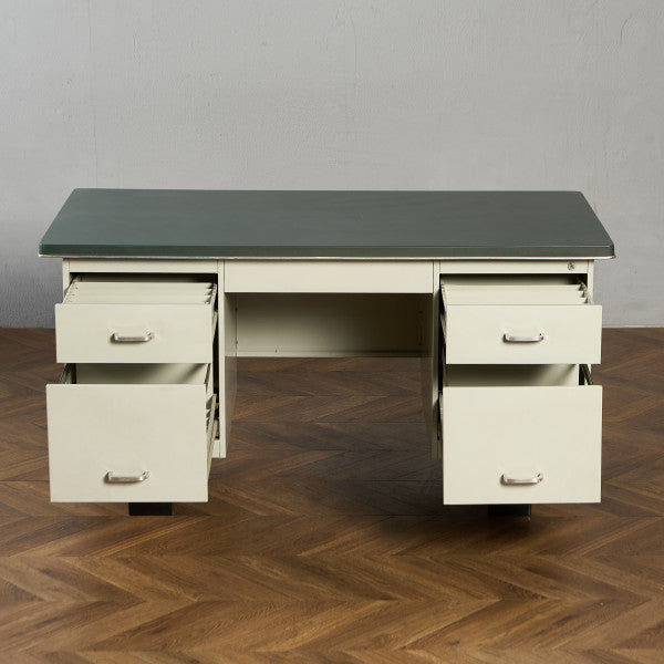 英国 ヴィンテージ 両袖 デスク