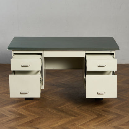 英国 ヴィンテージ 両袖 デスク