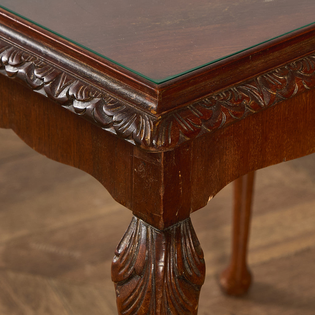 英国 クラシック ガラストップ ネストテーブル