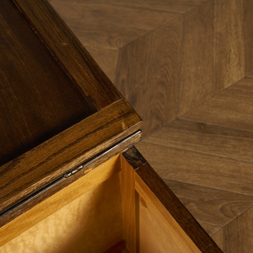 英国クラシック オーク材 ブランケットボックス