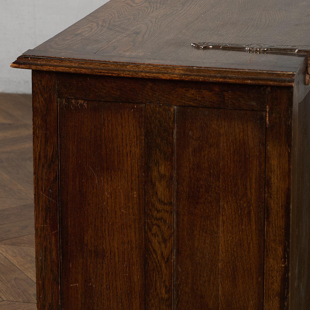 英国 クラシック オーク材 ブランケットボックス